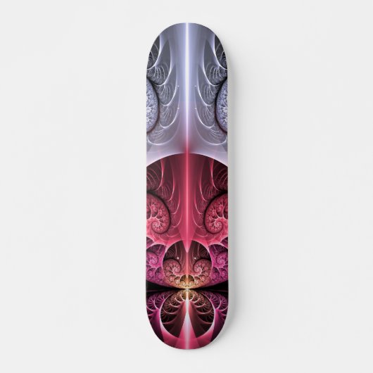 Herzschlag, Abstrakte surreale Fantasie Fraktal Ku Skateboard (Vorne)