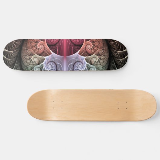 Herzschlag, Abstrakte surreale Fantasie Fraktal Ku Skateboard (Horizontal)