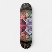 Herzschlag, Abstrakte surreale Fantasie Fraktal Ku Skateboard (Vorderseite)