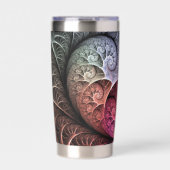 Herzschlag, Abstrakte surreale Fantasie Fraktal Ku Thermobecher (Vorderseite)