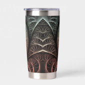 Herzschlag, Abstrakte surreale Fantasie Fraktal Ku Thermobecher (Rechts)