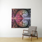Herzschlag, Abstrakte surreale Fantasie Fraktal Ku Wandteppich (Beispiel (Horizontal))