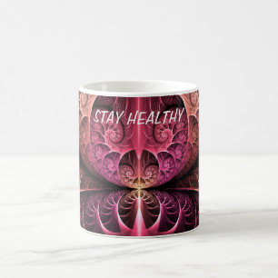 Herzschlag, Abstrakte Surreale Fantasy-Fraktal-Tex Kaffeetasse