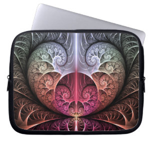 Herzschlag, abstrakte surrealistische Fantasy-Frak Laptopschutzhülle