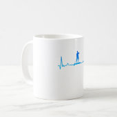 Herzschlag Auf Padleboarding-Geschenk Kaffeetasse (Vorderseite Links)