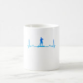Herzschlag Auf Padleboarding-Geschenk Kaffeetasse (Mittel)