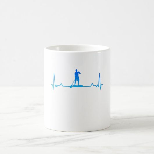 Herzschlag Auf Padleboarding-Geschenk Kaffeetasse (Mittel)
