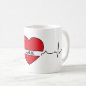 Herzschlag Basic Dark Classic Tasse, 325 ml Kaffeetasse (VorderseiteRechts)
