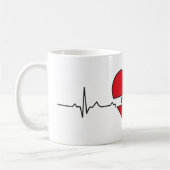Herzschlag Basic Dark Classic Tasse, 325 ml Kaffeetasse (Links)