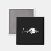 Herzschlag Basketball 1 Magnet (Vorderseite/Rückseite)