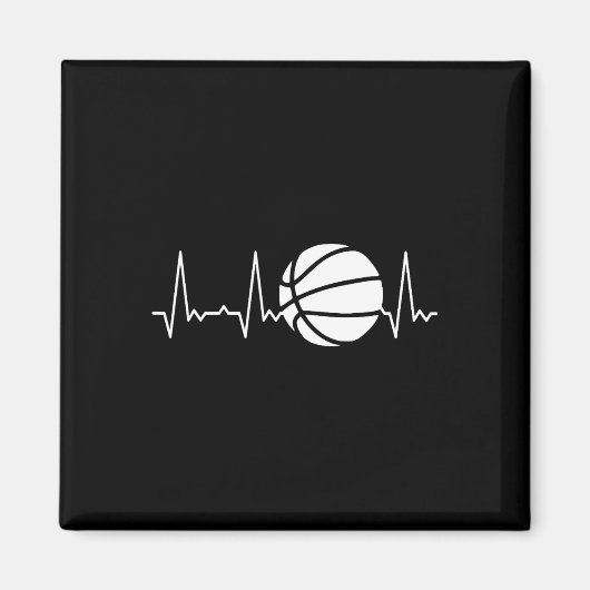 Herzschlag Basketball 1 Magnet (Vorne)