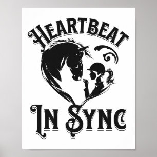 Herzschlag bei Pferd- und Reitpferden Poster
