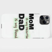 Herzschlag & Bluteltern Zitat Telefonfall iPhone Hülle (Rückseite (Horizontal))