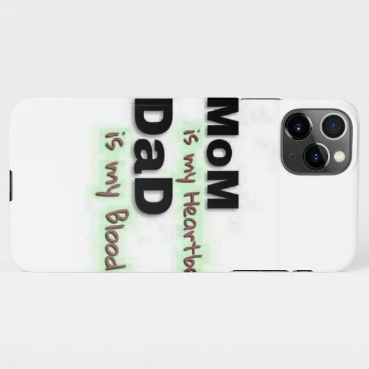 Herzschlag & Bluteltern Zitat Telefonfall iPhone Hülle (Rückseite (Horizontal))