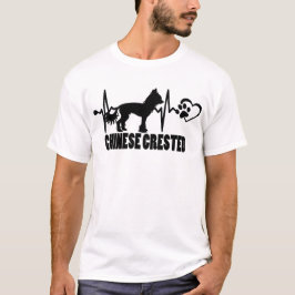 Herzschlag - Chinesisch kreiert - Hund bester Freu T-Shirt