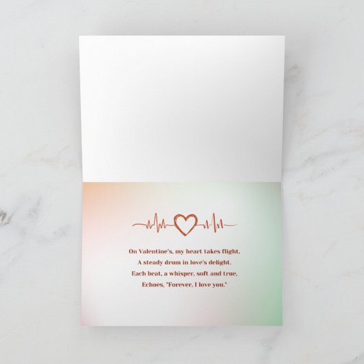 Herzschlag Dankeskarte (Innenseite)