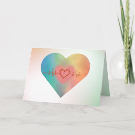 Herzschlag Dankeskarte