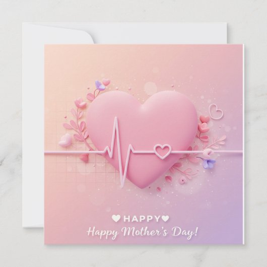 Herzschlag der Liebe Einladung (Vorderseite)