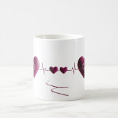 Herzschlag der Liebe - Moderne Herzschlagkunst Verwandlungstasse (Mittel)