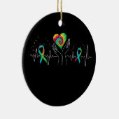 Herzschlag des gesamten Krebsbewusstseins Keramik Ornament (Rechts)