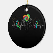 Herzschlag des gesamten Krebsbewusstseins Keramik Ornament (Links)