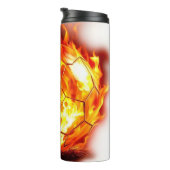 „Herzschlag des Spiels – Fußball ist Leidenschaft“ Thermosbecher (Nach rechts gedreht)