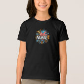 Herzschlag einer Krankenschwester Tri-Blend Shirt (Vorderseite)