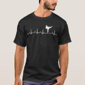 Herzschlag EKG Karate Lovers Geschenk T-Shirt (Vorderseite)