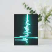 Herzschlag - EKG Postkarte (Stehend Vorderseite)