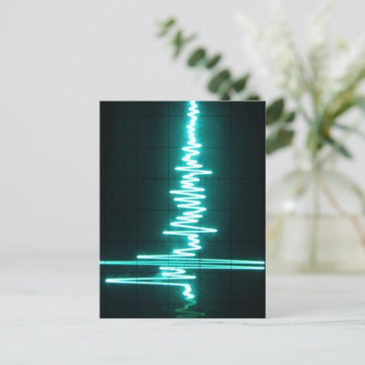 Herzschlag - EKG Postkarte (Stehend Vorderseite)
