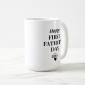Herzschlag Erster Tag des Vaters etabliert Kaffeetasse (VorderseiteRechts)
