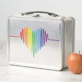 Herzschlag, Farben, Liebe Metall Brotdose (Beispiel)