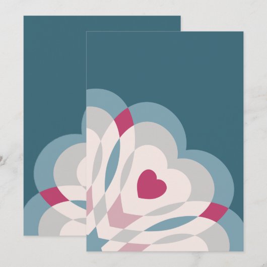 Herzschlag Feiertagskarte (Vorne/Hinten)