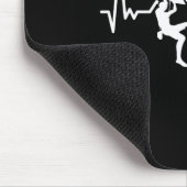 Herzschlag Felsenklettern Bouldering Bergsteiger Mousepad (Ecke)