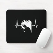 Herzschlag Felsenklettern Bouldering Bergsteiger Mousepad (Mit Mouse)