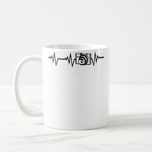 Herzschlag Fotograf Kamera Fotografie Kaffeetasse (Links)