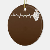 Herzschlag für die Herzkrankheit Keramik Ornament (Links)