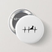Herzschlag für treue Dachshund-Hunde Button (Vorne & Hinten)