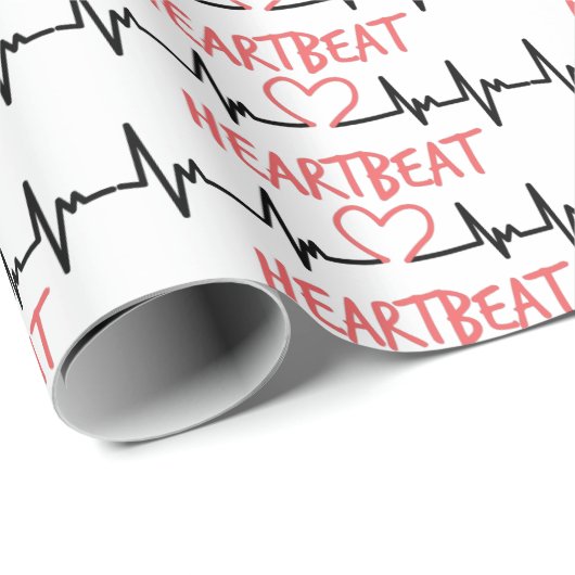Herzschlag Geschenkpapier (Rolleneckpunkt)