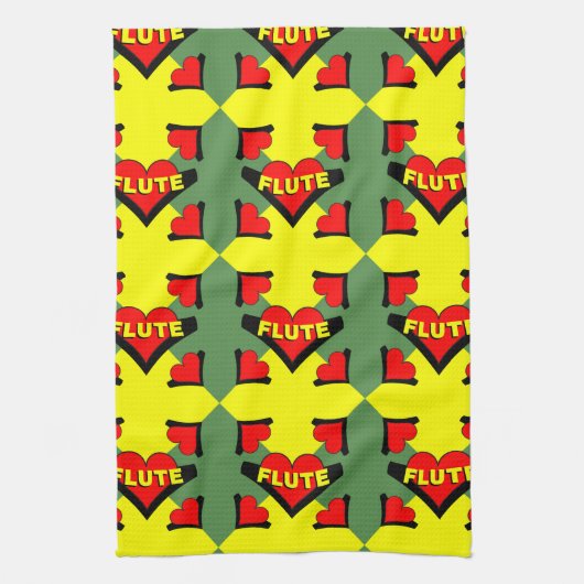 Herzschlag Geschirrtuch (Vertikal)