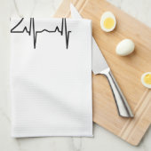 Herzschlag Geschirrtuch (Viertel Falte)