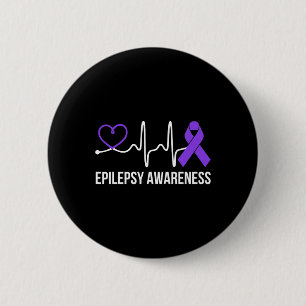 Herzschlag Herzepilepsie Awareness Epileptic Purpt Button