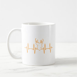 Herzschlag Hirsch Lustiger Hirsch Jagd Für Jäger Kaffeetasse
