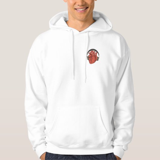 Herzschlag Hoodie (Vorderseite)