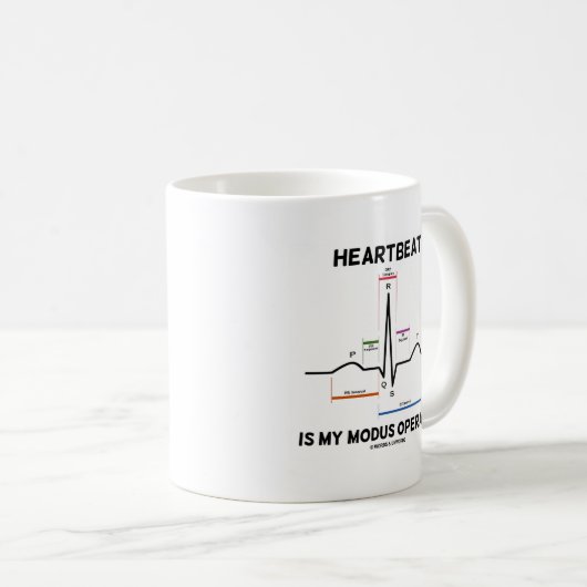 Herzschlag ist mein Modus operandi Kaffeetasse (VorderseiteRechts)