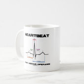 Herzschlag ist mein Modus Operandi Sinus Rhythmus Kaffeetasse (Vorderseite Links)