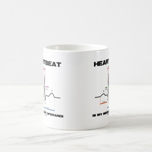 Herzschlag ist mein Modus Operandi Sinus Rhythmus Kaffeetasse (Mittel)