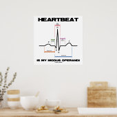 Herzschlag ist mein Modus Operandi Sinus Rhythmus Poster (Küche)