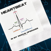 Herzschlag ist mein Modus Operandi Sinus Rhythmus Serviette