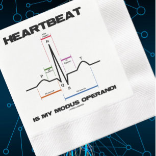 Herzschlag ist mein Modus Operandi Sinus Rhythmus Serviette